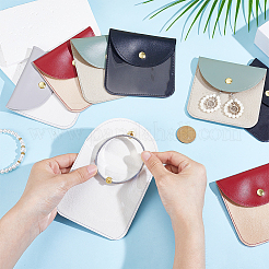 8 pochette cadeau en cuir PU 4 couleurs avec bouton-pression et fenêtre transparente&nbsp;ABAG-GA0001-32A