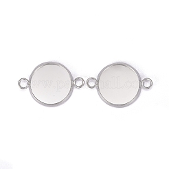 Connecteurs cabochons en acier inoxydable 201&nbsp;STAS-F191-15S-E