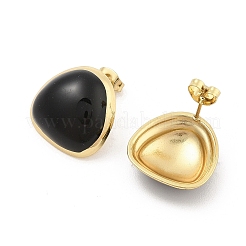 PVD-Vakuumbeschichtung goldene Ohrstecker aus 304 Edelstahl für Frauen&nbsp;EJEW-Z068-06G