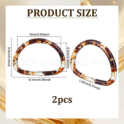 Transparente Taschengriffe aus Harz&nbsp;DIY-WH0622-540A