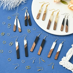 DIY-Set zum Herstellen von Ohrringen in Tropfenform/Rechteckform&nbsp;RESI-FS0001-85