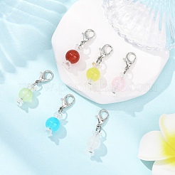 6 Stück Glas-Süßigkeiten-Anhänger-Dekorationen&nbsp;HJEW-JM04363-01