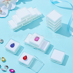Cajas de almacenamiento de diamantes y piedras preciosas sueltas de plástico cuadrado ps&nbsp;CON-WH0095-140A-01