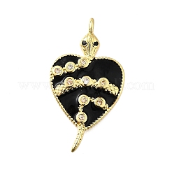 Pendentifs avec zircon cubiques à micro-pavés en laiton&nbsp;KK-S523-15G