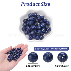 1 Strang gefärbte Naturlapislazuli-Perlen der Güteklasse A&nbsp;G-PA0002-65B