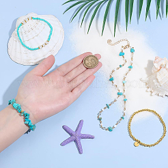 Synthetischer Türkis Schmuck Ohrring & Halskette & Armband Sets&nbsp;SJEW-PH0001-19