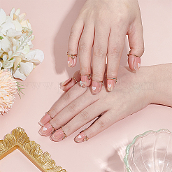 Anneaux de faux ongles en laiton&nbsp;MRMJ-AR0001-28G
