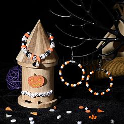 3 colores 1155 piezas diy tema de halloween pulseras elásticas que hacen kits&nbsp;DIY-LS0001-22A
