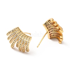 Orecchini a perno grosso con zirconi chiari&nbsp;EJEW-F281-16G