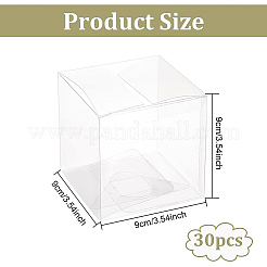 Emballage cadeau en plastique transparent pour animaux de compagnie&nbsp;LS-CON-WH0052-9x9cm