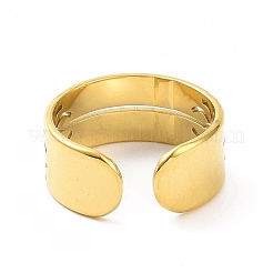 Ionenplattierung (IP) 304 Edelstahl aushöhlen Spinne offen Manschette Ring für Frauen&nbsp;RJEW-C053-03G