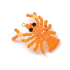2 pendentif en perles de verre de 2 couleurs.&nbsp;PALLOY-MZ00903