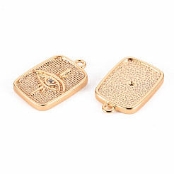 Pendentifs en laiton zircon cubique transparent&nbsp;KK-T062-138G-NF