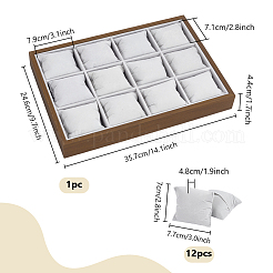 Uhren-Organizer-Tabletts aus Holz mit 12 Fach&nbsp;AJEW-WH0348-721