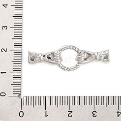 Fermoirs repliables en laiton micro pave zircone cubique transparente&nbsp;KK-C076-01P