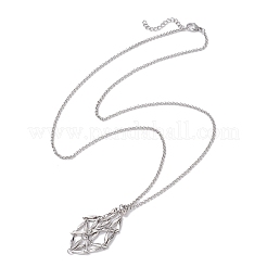 Collier en macramé en acier inoxydable 304&nbsp;NJEW-JN04901-02