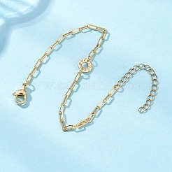 Messingring mit Wort Love Link Armbänder&nbsp;BJEW-JB12816