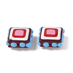 Peinture cuite perles d'émail en verre&nbsp;LAMP-S079-14F