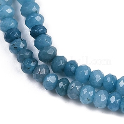 Hilos de abalorios de jade blanco natural&nbsp;G-Z069-01W
