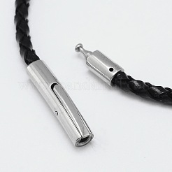 Création de bracelet tressée en cuir&nbsp;BJEW-I200-07B