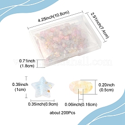 200 Stück transparente Acrylperlen in Farbverlaufsfarbe&nbsp;MACR-FS0002-03