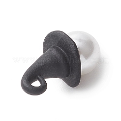 Halloween-Thema runde Muschelperle mit Hexenhut-Anhängern aus Legierung&nbsp;PALLOY-JF04237