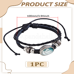1 bracelet multi-brins en cuir de vachette à thème sportif&nbsp;BJEW-LP0003-50C