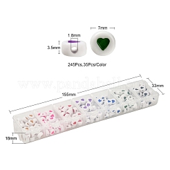 7 Farben undurchsichtige Acrylperlen&nbsp;MACR-YW0001-76