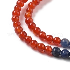 Chakra natürliche gelbe Jade & Bergkristall & grüner Aventurin & Rosenquarz & Karneol & Sodalith & Amethyst Perlenstränge&nbsp;G-NH0002-E03-4mm