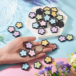 50 Stück 5 Farben Sakura undurchsichtige Harz-Cabochons&nbsp;CRES-TA0001-74