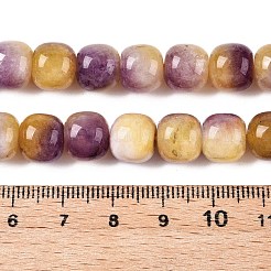 Teñidos naturales blancas abalorios de jade hebras&nbsp;G-T138-D13