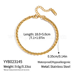 Bracelets à maillons torsadés en acier inoxydable 304 de 3.5 mm pour femmes&nbsp;KJ9956-2