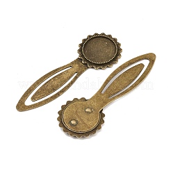 20 mm Träger Lesezeichen Fassungen für Cabochon&nbsp;PALLOY-S033-40AB-NR