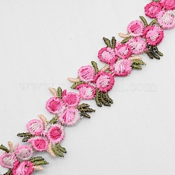 Ruban de bordure en polyester à fleurs&nbsp;OCOR-WH0057-18D-01