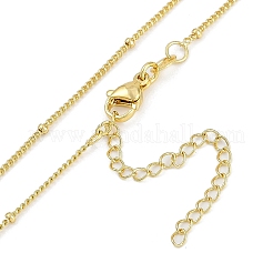 Collane con catena satellitare con ciondolo a scudo in zirconia cubica trasparente in ottone micro pavé per donna&nbsp;NJEW-U015-05G-02