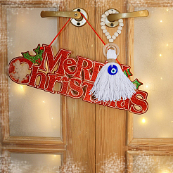 Decorazioni pendenti con perline di legno per maniglie di porte&nbsp;AJEW-WH0270-923A