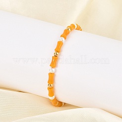 Bracelets de perles en acier inoxydable 304 pour femmes&nbsp;BJEW-M056-08G-02