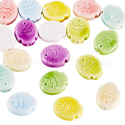 18pcs 9 Farben handgemachte Porzellankeramikperlen&nbsp;PORC-TA0001-50