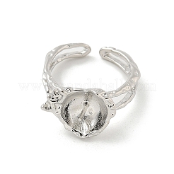 Ajustes de anillo de puño abierto con clavija de copa de latón&nbsp;KK-G518-10P-03