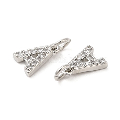 Breloques en laiton avec zircone cubique AAA de type micro-pavé&nbsp;ZIRC-P067-11P-A-NR