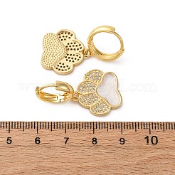 Orecchini a cerchio in ottone chiaro con zirconi cubici&nbsp;EJEW-Q042-03B-G