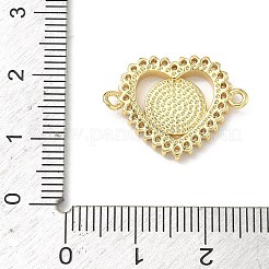 Religiöse Messingherz-Anhänger mit Mikropavé-Fassung aus klaren Zirkonia und Verbindungsstücken mit St.-Benedikt-Medaille&nbsp;KK-P350-05G