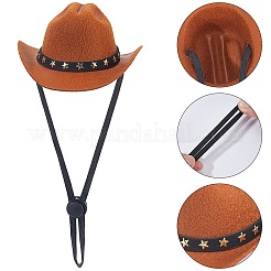 Sombrero de vaquero de fieltro para mascota&nbsp;AJEW-WH20070-131C