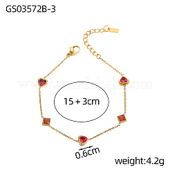 Bracciali a maglie in acciaio inossidabile 304&nbsp;STAS-OY008-21G