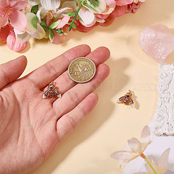 2 Stück 925 Anhänger aus Sterlingsilber mit emaillierten Bienen&nbsp;STER-CA0001-14