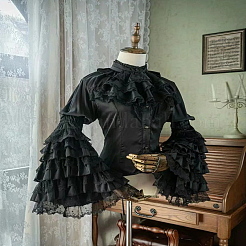 1 m de bordure en dentelle fleurie en mousseline plissée à 3 couches&nbsp;OCOR-LP0001-78B