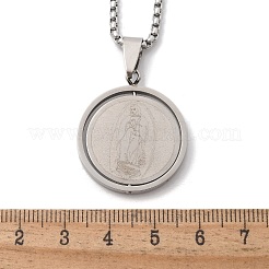 201 collane con ciondolo in acciaio inossidabile&nbsp;NJEW-Z058-01P