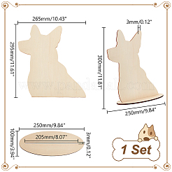 Présentoirs en bois pour bavoirs pour animaux de compagnie&nbsp;ODIS-WH0043-97B