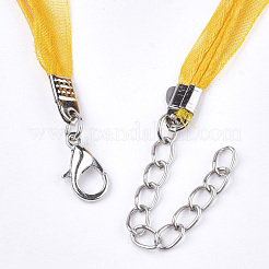 Fabrication de colliers avec cordon en cire et organza&nbsp;NCOR-T002-112