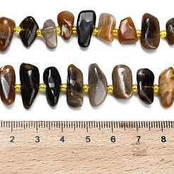 Stränge aus natürlichen schwarzen afrikanischen Opalperlen&nbsp;G-Z124-B01-01